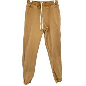 Muttonhead Unisex Joggers Canvas Twill Cotton Tan‎ Size Small